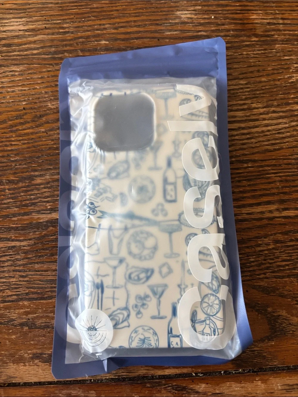 Casely Blue & White iPhone15 pro MagSafe case NWB